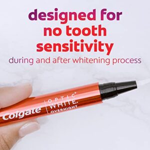 Colgate Optic White Overnight Teeth Whitening Pen, Teeth Stain Remover to Whiten Teeth, 35 Nightly Treatments, 0.08 Fl Oz