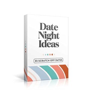 romantic couples gift – fun & adventurous date night box – scratch off card game with exciting date ideas for couple: girlfriend, boyfriend, newlywed, wife or husband.