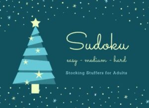 stocking stuffers for adults: sudoku: easy – medium – hard: women’s or men’s gift idea: stocking stuffers’ for wife or husband