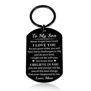 valentines gift for son from mom teen boys gifts for 16th 18th birthday christmas stocking stuffers graduation gifts for him inspirational keychain for men