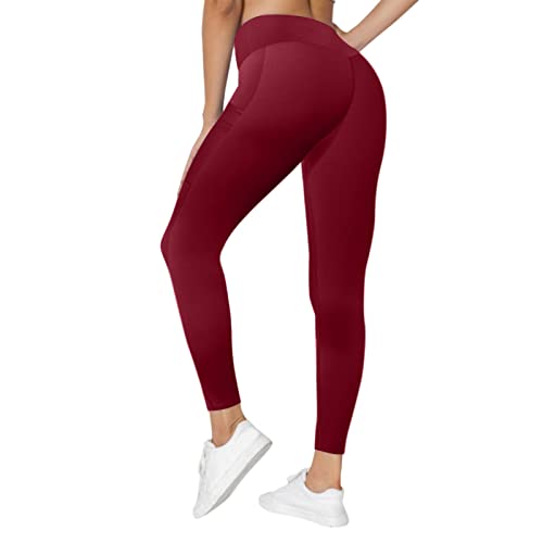 HSSDH Women High Wasited Leggings with Pockets Tummy Control Workout Yoga Pants #aal221214- *990-stocking Stuffers for Adults