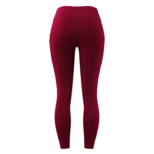 HSSDH Women High Wasited Leggings with Pockets Tummy Control Workout Yoga Pants #aal221214- *990-stocking Stuffers for Adults