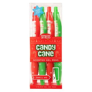 holiday smens – candy cane scented gel pens 4 count, stocking stuffer gifts for kids school supplies party favors classroom reward