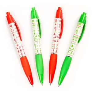 Holiday Smens - Candy Cane Scented Gel Pens 4 Count, Stocking Stuffer Gifts for Kids School Supplies Party Favors Classroom Reward