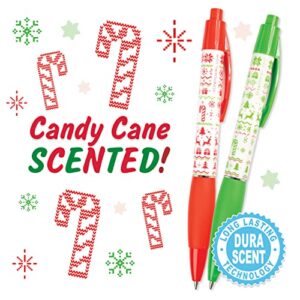 Holiday Smens - Candy Cane Scented Gel Pens 4 Count, Stocking Stuffer Gifts for Kids School Supplies Party Favors Classroom Reward