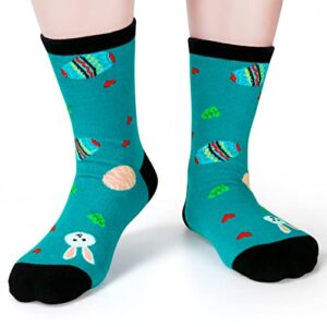 easter basket stuffers for teens, easter day socks for women, unisex novelty funny socks holiday socks for girls