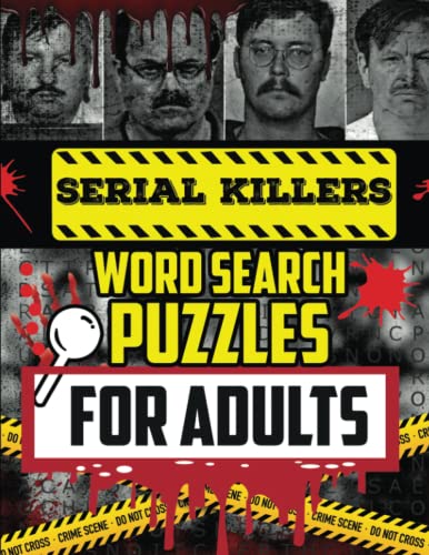 Serial Killers Facts Word Search Puzzle For Adults and Seniors Large Print: Stocking Stuffers: 2000 Words, 4 Levels: Word Search Puzzle Book for ... and Men: Fun Activity Book for the family