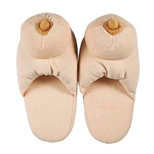 funny unisex adult plush slipper warm comfy house slippers funny indoor house shoes cute stocking stuffer gift flat shoe anti slip winter furry slippers for women men