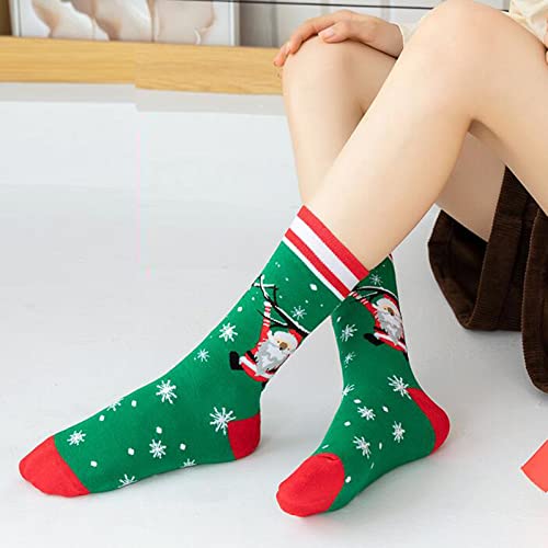 Nzwiluns Funny Christmas Socks for Men Women Crew Socks Novelty Holiday Long Socks Plus Size Xmas Gifts for Family