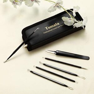 Blackhead Remover Pimple Popper Tool Kit - (6 Piece Kit) - Professional Stainless Pimples Comedone Extractor Removal Tool
