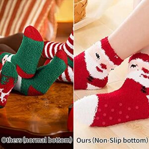 October Elf 6 Pairs Adult Christmas Holiday Socks Warm Winter Cozy Socks (One size, E)