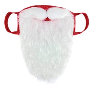 Encased (2 Pack) Face Mask Funny Bearded Holiday Santa Costume for Adults for Christmas 2021 (One size fits all)