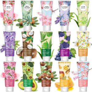 15 pack hand cream bulk gifts for women,small travel size hand lotion for dry hands,moisturizing mini travel lotion for women,stocking stuffers gift sets for bridesmaid,nurses,coworkers,bridal shower favors,baby shower favors birthday christmas appreciati