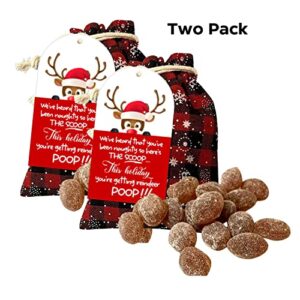 Reindeer Poop Candy Stocking Stuffers Candy Funny Stocking Stuffers for Adults Kids, Funny Christmas Stocking Stuffers (Two Pack)