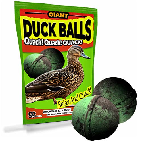 Giant Duck Balls Bath Time Adventure Kit - Funny Gift for Hunters - Duck Hunting Gifts for Men - Stocking Stuffer, Hilarious Gag Gift, Adult Gift Baskets, Dirty Santa, Bath Bomb, Bath Time