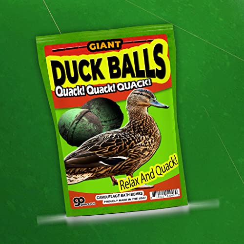 Giant Duck Balls Bath Time Adventure Kit - Funny Gift for Hunters - Duck Hunting Gifts for Men - Stocking Stuffer, Hilarious Gag Gift, Adult Gift Baskets, Dirty Santa, Bath Bomb, Bath Time