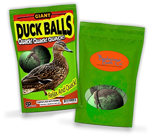 Giant Duck Balls Bath Time Adventure Kit - Funny Gift for Hunters - Duck Hunting Gifts for Men - Stocking Stuffer, Hilarious Gag Gift, Adult Gift Baskets, Dirty Santa, Bath Bomb, Bath Time