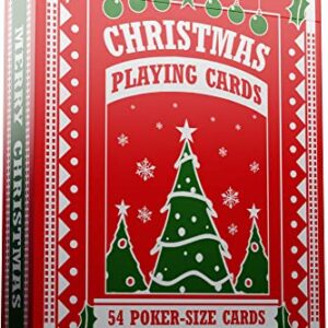 Christmas Playing Cards, Cute Designs for Family Fun with Free Card Game eBook! Great Stocking Stuffer Gift Under 15 Dollars, Premium Poker Card Deck, Bright Colors for Kids & Adults, Standard Size