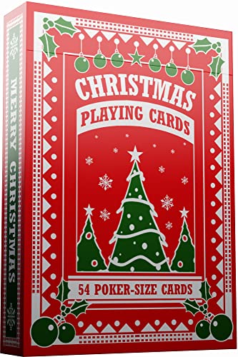 Christmas Playing Cards, Cute Designs for Family Fun with Free Card Game eBook! Great Stocking Stuffer Gift Under 15 Dollars, Premium Poker Card Deck, Bright Colors for Kids & Adults, Standard Size