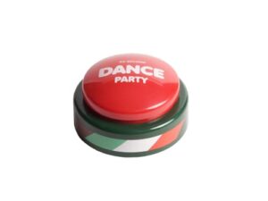 30 second dance party – the holiday button | dance party button with music | gag gifts | office toys, stocking stuffer
