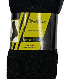 48 Pairs Bulk Thermal Work Socks for Men, Heavy Duty Thick Winter Boot Sock