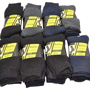 48 Pairs Bulk Thermal Work Socks for Men, Heavy Duty Thick Winter Boot Sock