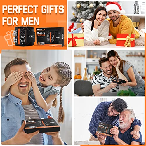 Lenski Gifts for Men, Magnetic Wristband Mens Gifts for Father, Tools Gadgets for Men, Fathers Gifts for Dad, Cool Stuff for Men, Unique Steelers Gifts for Him, Birthday Gifts for Husband, Grandpa