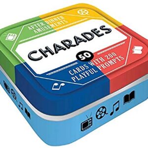 After Dinner Amusements: Charades: 50 Cards with 200 Playful Prompts (Charades Game for Adults and Family, Portable Camping and Holiday Games)