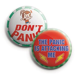 Panic Attacks Awareness Pinback Buttons (10 Pack) - Stocking Stuffers Premium Quality Gift Ideas for Children, Teens, & Adults - Corporate Giveaways & Party Favors