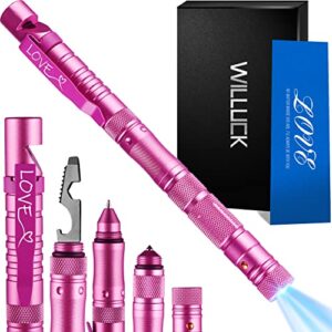 willuck mothers day love gifts for her women mom,”love” pink multitool pen with flashlight, anniversary valentines day birthday gifts for women wife girlfriend,stocking stuffers for women