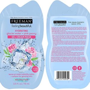 FREEMAN Facial Mask Variety Set: Clay, Peel-Off, Gel, & Mud Masks, Clearing, Hydrating, Detoxifying & Rejuvenating Skincare Essentials, Travel Facial Mask Kit, 12 Count