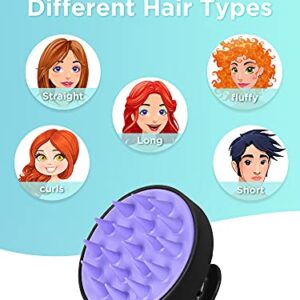 HEETA Hair Shampoo Brush, Scalp Care Hair Brush with Soft Silicone Scalp Massager (Black)