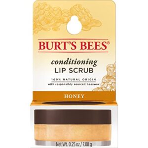 burt’s bees lip care easter basket stuffers, moisturizingc & conditioning lip scrub spring gift, for all day hydration, with exfoliating honey crystals, all natural, 0.25 ounce