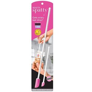 spatty daddy makeup spatula set (6 and 12 inch pink) shark tank mom made to scrape last drop of beauty products, foundation, good gifts for women, teen, grandma, mom stocking stuffers under 10 dollars