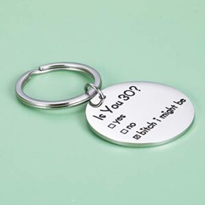 30th Best Friend Birthday Gifts for Women Her 1991 Keychain for Sister Daughter Coworkers 30th Wedding Anniversary Keyring for Mom in Law Wife Class of 1990 Graduation Christmas Stocking Stuffer