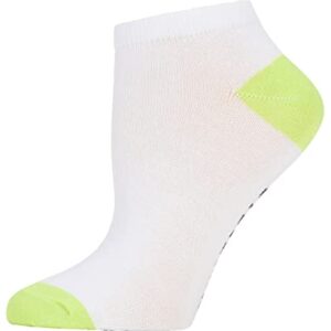 Steve Madden Women's 10 Pairs Pattern Low Cut Athletic & Comfy Sports Socks, White Multi 1