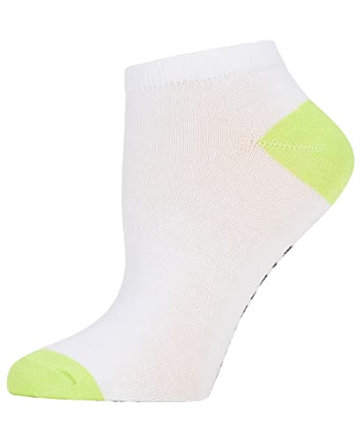 Steve Madden Women's 10 Pairs Pattern Low Cut Athletic & Comfy Sports Socks, White Multi 1