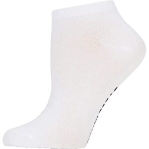 Steve Madden Women's 10 Pairs Pattern Low Cut Athletic & Comfy Sports Socks, White Multi 1