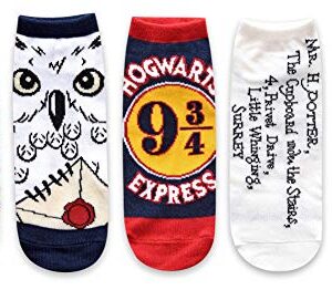 Harry Potter Hogwarts Express Hedwig Juniors/Womens 5 Pack Ankle Socks Size 4-10