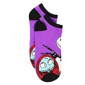 Disney The Nightmare Before Christmas Womens 6 pack Socks (9-11 Womens (Shoe: 4-10), Purple)