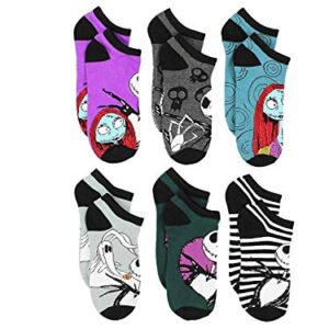 Disney The Nightmare Before Christmas Womens 6 pack Socks (9-11 Womens (Shoe: 4-10), Purple)