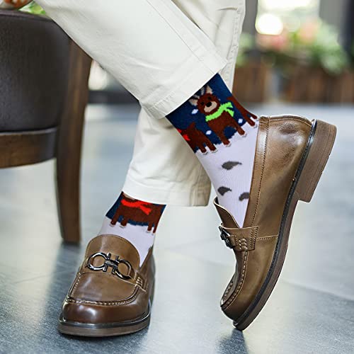 MarJunSep 28 Pairs Women's Christmas Holiday Socks Funny Cotton Xmas Socks Gift Stocking Stuffers for Girls Boys Men