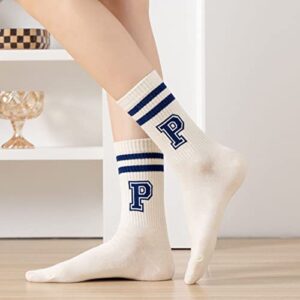 Women's Men Blue Stripes Socks Fashion Pattern Printing Short Socks Ankle Socks for Athletic Socks Women (A, One Size)