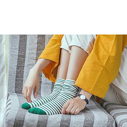 Winter Women Warm Stripe Socks Mid Socks Cotton Retro Style Fashion Sock 36