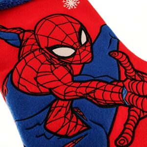 Marvel Spider-Man WondaPop 20" Applique Christmas Stocking, Gift Holder for Stocking Stuffers, Indoor Home Decor and Holiday Decoration, Red