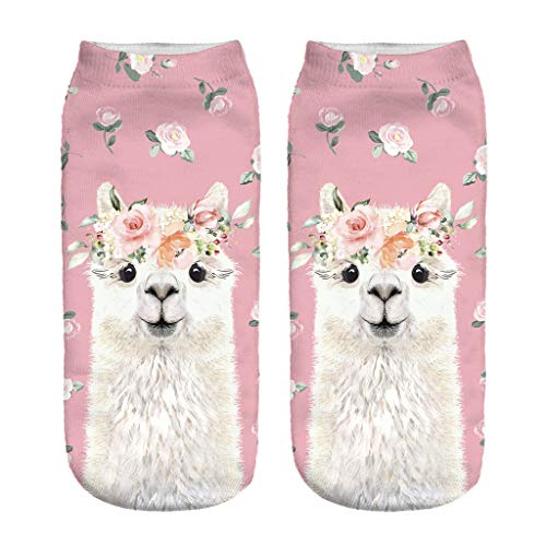 Socks Socks Socks Adult Printing 3D Female Digital Socks Socks for Big Feet Women (B, One Size)