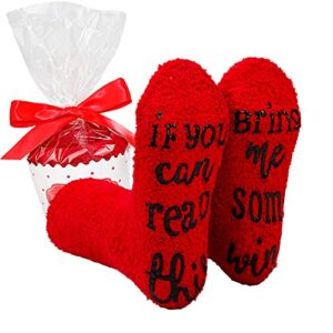 gakricrey novelty socks if you can read this bring me some. funny accessory for her, gift socks with cupcake gift packaging, christmas stocking stuffers for women