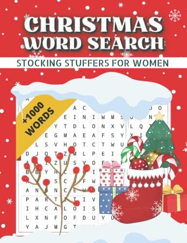 Stocking Stuffers for Women : Christmas Word Search: 80 Wordsearch Puzzles with Solutions | Fun Holiday Brain Game & Activity | Stocking Stuffer Gift Idea for Adults