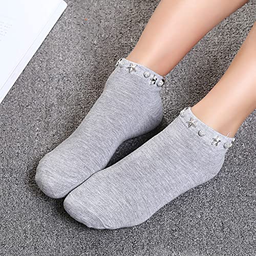 Lace Ankle Socks For Women ruffle socks women Ankle Women Socks Small Girl Teen Socks for Girls Ages (Grey, One Size)