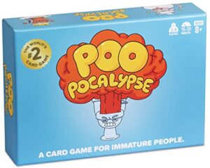 poo pocalypse – the hilarious card game for immature people – easy and strategic family-friendly party game for adults, teens & kids – 2-4 players